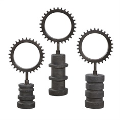 Uttermost Garson Gear Figurines, Set/3