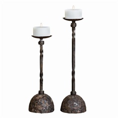 Uttermost Keegan Tall Candleholders, Set/2