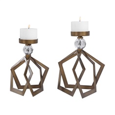 Uttermost Lianna Open Bronze Candleholders Set/2