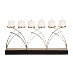 Uttermost Nikolas Antiqued Silver Candelabra