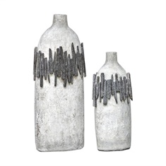 Uttermost Rutva Aged Ivory Vases, S/2