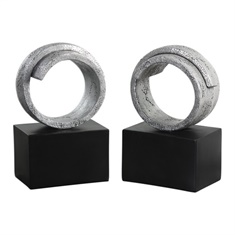 Uttermost Twist Modern Silver Bookends S/2