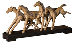 Wild Horses Rustic Sculpture