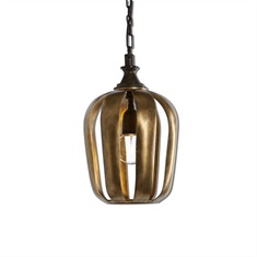 Zucca 1 Light Antique Gold Mini Pendant