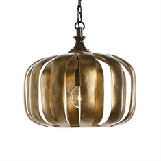 Zucca 1 Light Antique Gold Pendant