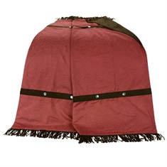 Cheyenne Red Faux Tooled Leather Throw