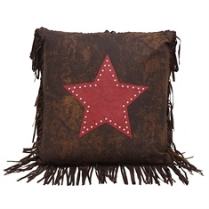 Cheyenne Red Tooled Leather with Star