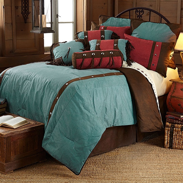 turquoise comforter queen