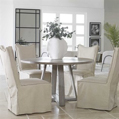 Delroy Armless Chairs, Stone Ivory, Set Of 2