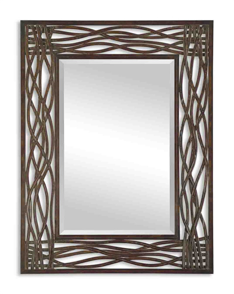 Uttermost Dorigrass Brown Metal Mirror