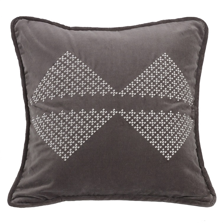 Embroidered Diamond Pillow