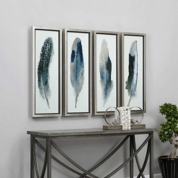 Feathered Beauty Prints, S/4