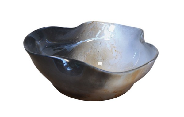 Uttermost Massimo Wood Textured Silver Bowl 20149 