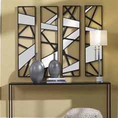 Looking Glass Mirrored Wall Decor, Set/4