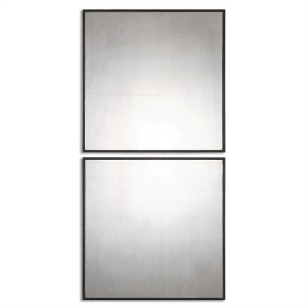 Uttermost Matty Antiqued Square Mirrors, S/2