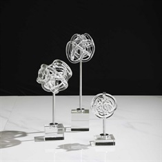 Neuron Glass Table Top Sculptures, S/3