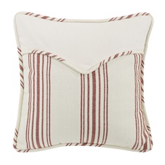 Prescott Red Red Square Pillow