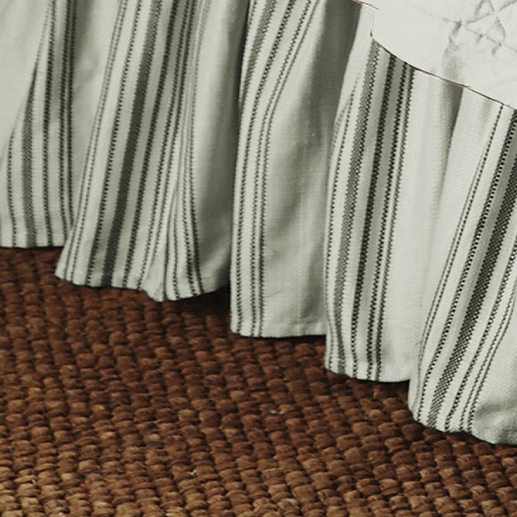 Prescott Taupe Striped Bedskirt