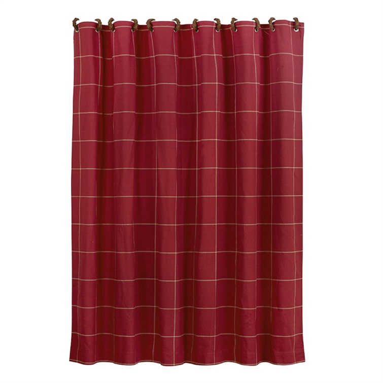 South Haven Red Window Shower Curtain