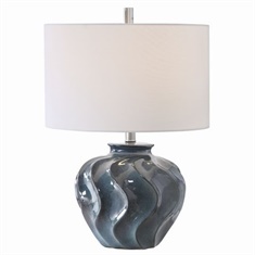 Uttermost Aquilina Aged Blue Table Lamp