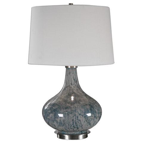 Celinda Blue Gray Glass Lamp