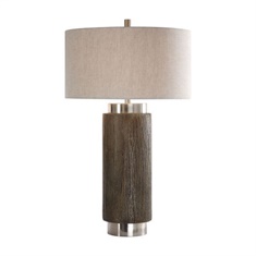 Cheraw Wood Cylinder Lamp