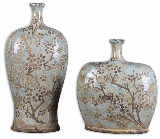 Uttermost Citrita Decorative Ceramic Vases Set/2