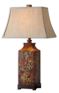 Colorful Flowers Table Lamp