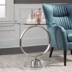 Dixon Brushed Nickel Side Table
