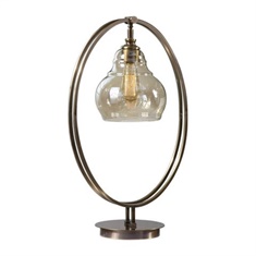 Uttermost Elliptical Brass Edison Bulb Lamp