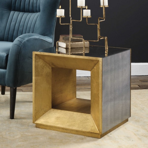 Flair Gold Cube Table