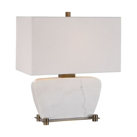Genessy White Marble Table Lamp