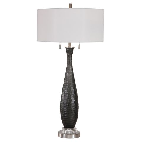 Jothan Frosted Black Table Lamp