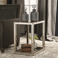 Julie Mirrored End Table
