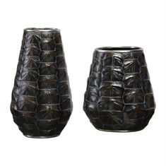 Uttermost Kapil Tortoise Shell Vases S/2