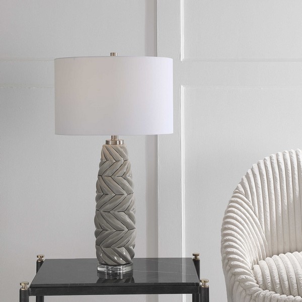 Kari Light Gray Table Lamp