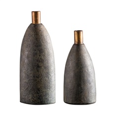 Uttermost Kasen Charcoal Vases S/2