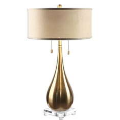 Lagrima Brushed Brass Lamp