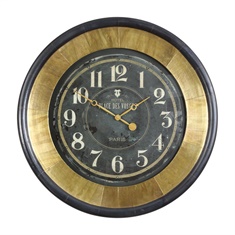 Uttermost Lannaster Black & Gold Wall Clock