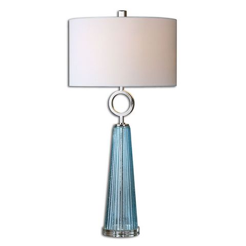 Uttermost Navier Blue Glass Table Lamp
