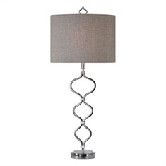 Uttermost Serpico Polished Nickel Table Lamp