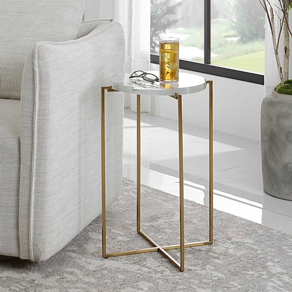 Star-crossed Glass Accent Table