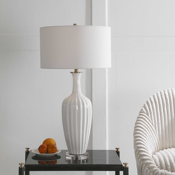 Strauss White Ceramic Table Lamp