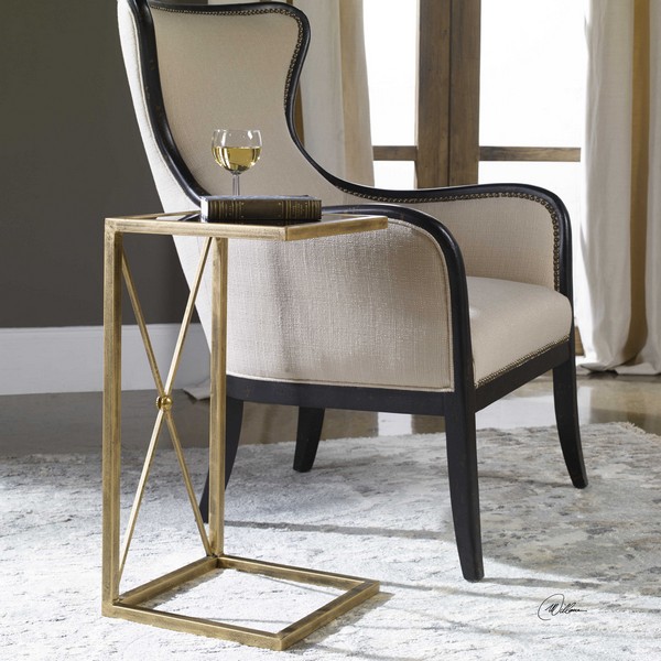 Zafina Gold Accent Table