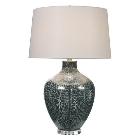 Uttermost Zumpano Crackled Gray Table Lamp